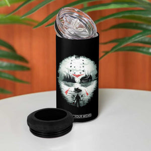 Halloween Jason Hockey Mask Friday 13th Slasher 4 in 1 Can Cooler Tumbler TS11 Print Your Wear
