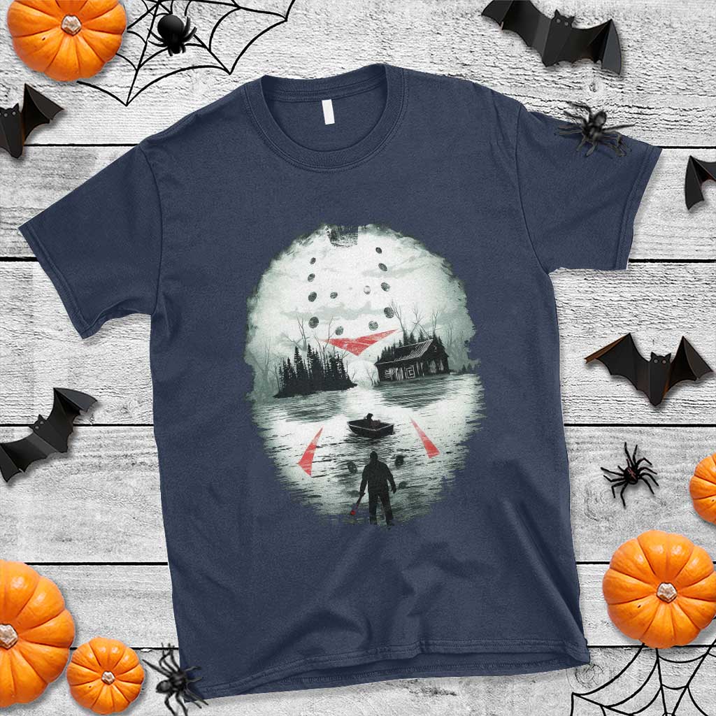 Halloween Jason Hockey Mask Friday 13th Slasher T Shirt TS11 Navy Print Your Wear