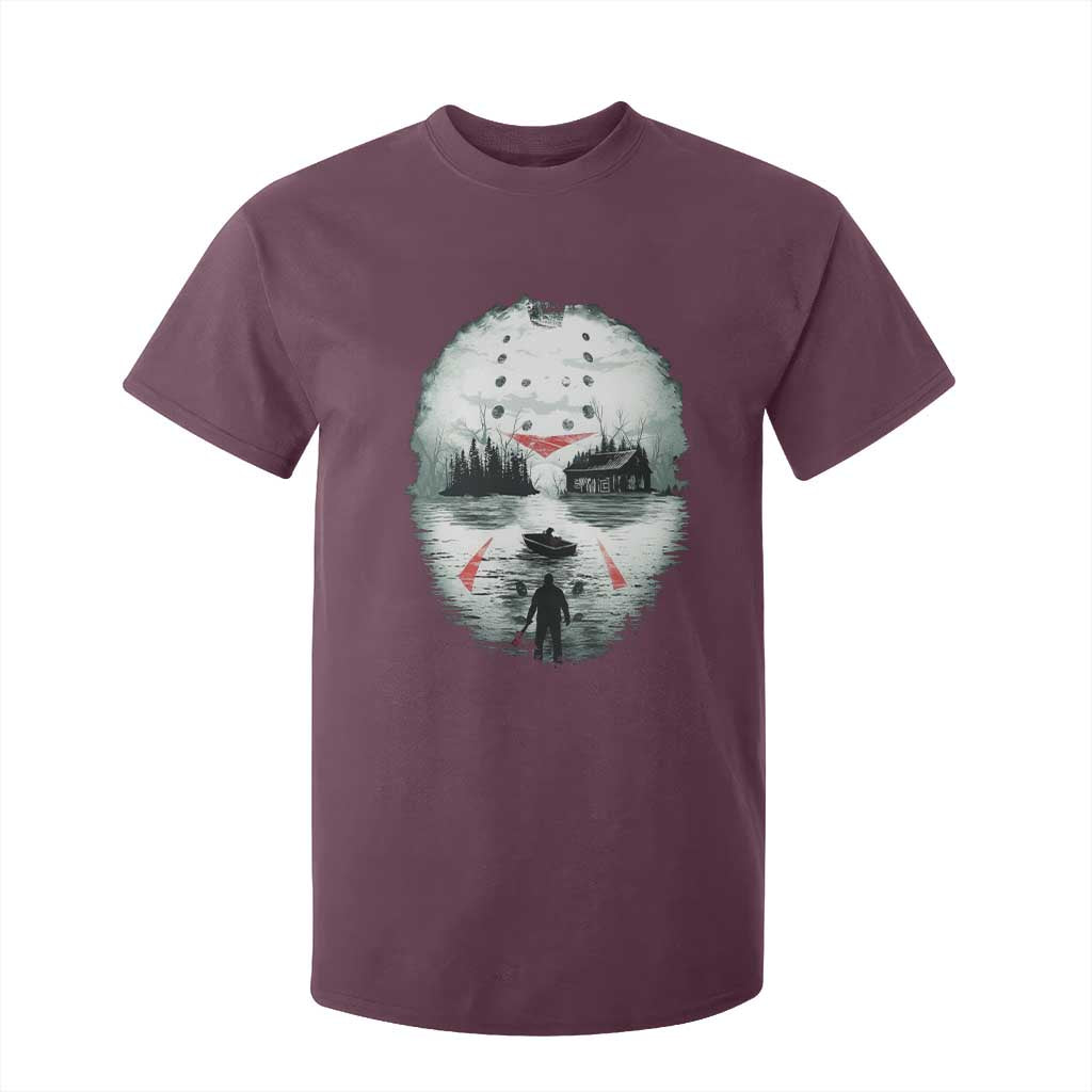 Halloween Jason Hockey Mask Friday 13th Slasher T Shirt For Kid TS11 Maroon Print Your Wear