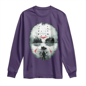 Halloween Jason Hockey Mask Friday 13th Slasher Long Sleeve Shirt TS11 Purple Print Your Wear