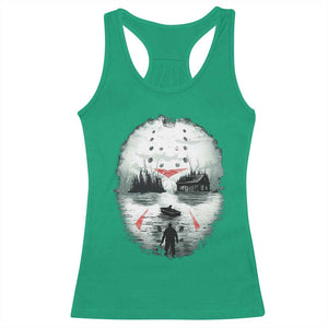 Halloween Jason Hockey Mask Friday 13th Slasher Racerback Tank Top TS11 Irish Green Print Your Wear