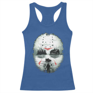Halloween Jason Hockey Mask Friday 13th Slasher Racerback Tank Top TS11 Royal Blue Print Your Wear