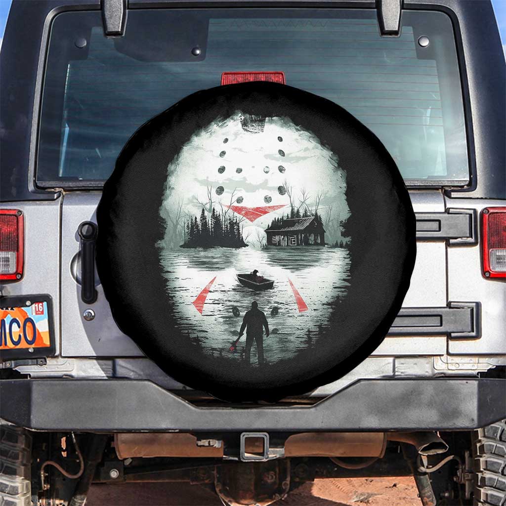 Halloween Jason Hockey Mask Friday 13th Slasher Spare Tire Cover TS11 No hole Black Print Your Wear