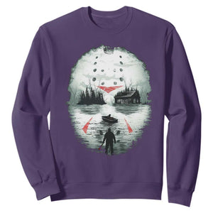 Halloween Jason Hockey Mask Friday 13th Slasher Sweatshirt TS11 Purple Print Your Wear