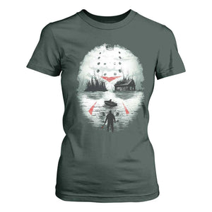 Halloween Jason Hockey Mask Friday 13th Slasher T Shirt For Women TS11 Dark Forest Green Print Your Wear
