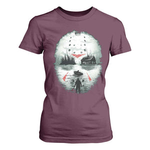 Halloween Jason Hockey Mask Friday 13th Slasher T Shirt For Women TS11 Maroon Print Your Wear