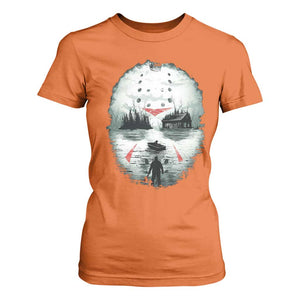 Halloween Jason Hockey Mask Friday 13th Slasher T Shirt For Women TS11 Orange Print Your Wear