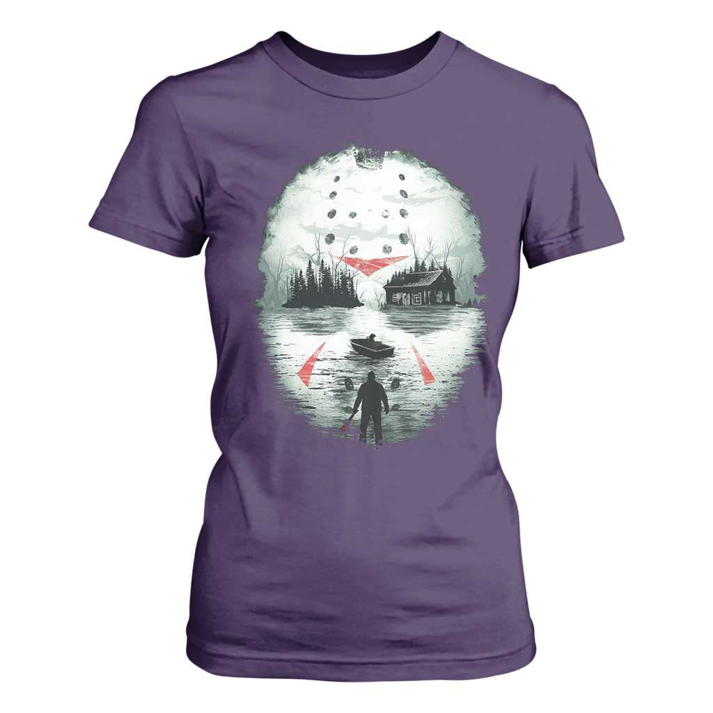 Halloween Jason Hockey Mask Friday 13th Slasher T Shirt For Women TS11 Purple Print Your Wear