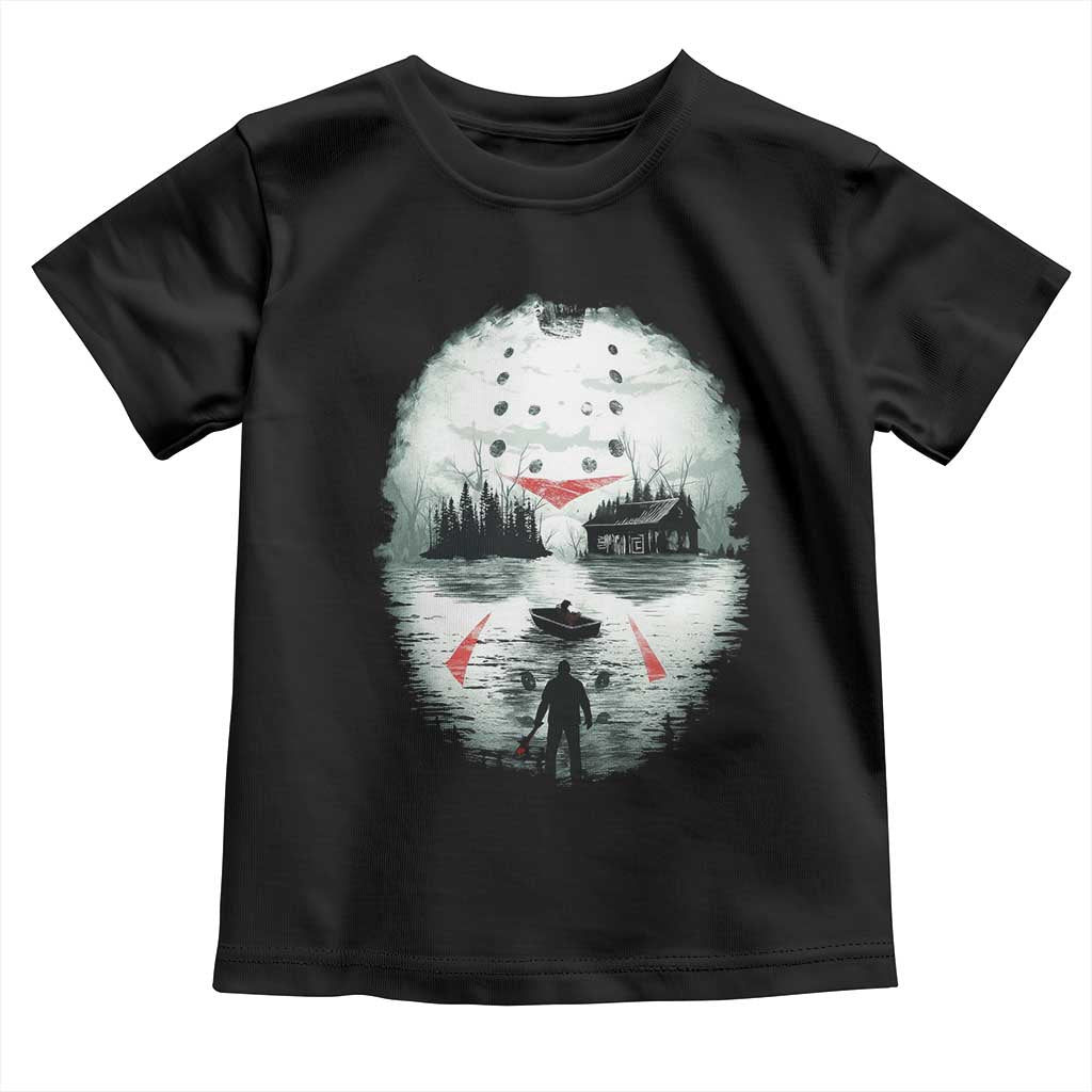 Halloween Jason Hockey Mask Friday 13th Slasher Toddler T Shirt TS11 Black Print Your Wear