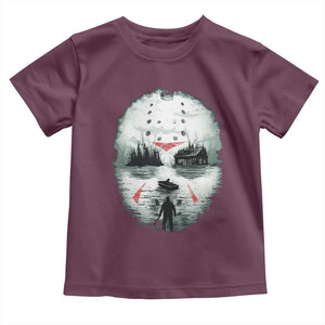 Halloween Jason Hockey Mask Friday 13th Slasher Toddler T Shirt TS11 Maroon Print Your Wear