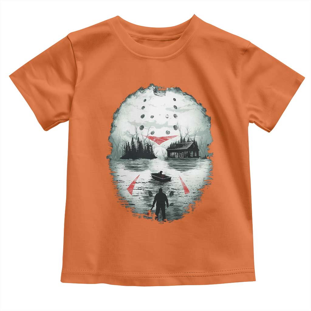 Halloween Jason Hockey Mask Friday 13th Slasher Toddler T Shirt TS11 Orange Print Your Wear
