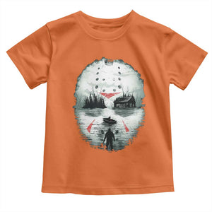 Halloween Jason Hockey Mask Friday 13th Slasher Toddler T Shirt TS11 Orange Print Your Wear
