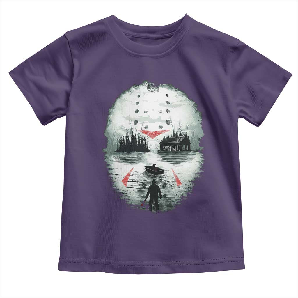 Halloween Jason Hockey Mask Friday 13th Slasher Toddler T Shirt TS11 Purple Print Your Wear