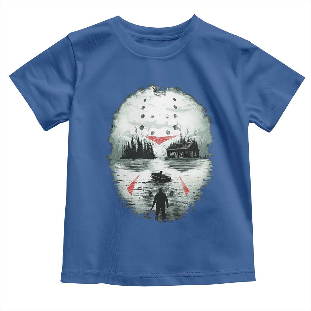 Halloween Jason Hockey Mask Friday 13th Slasher Toddler T Shirt TS11 Royal Blue Print Your Wear