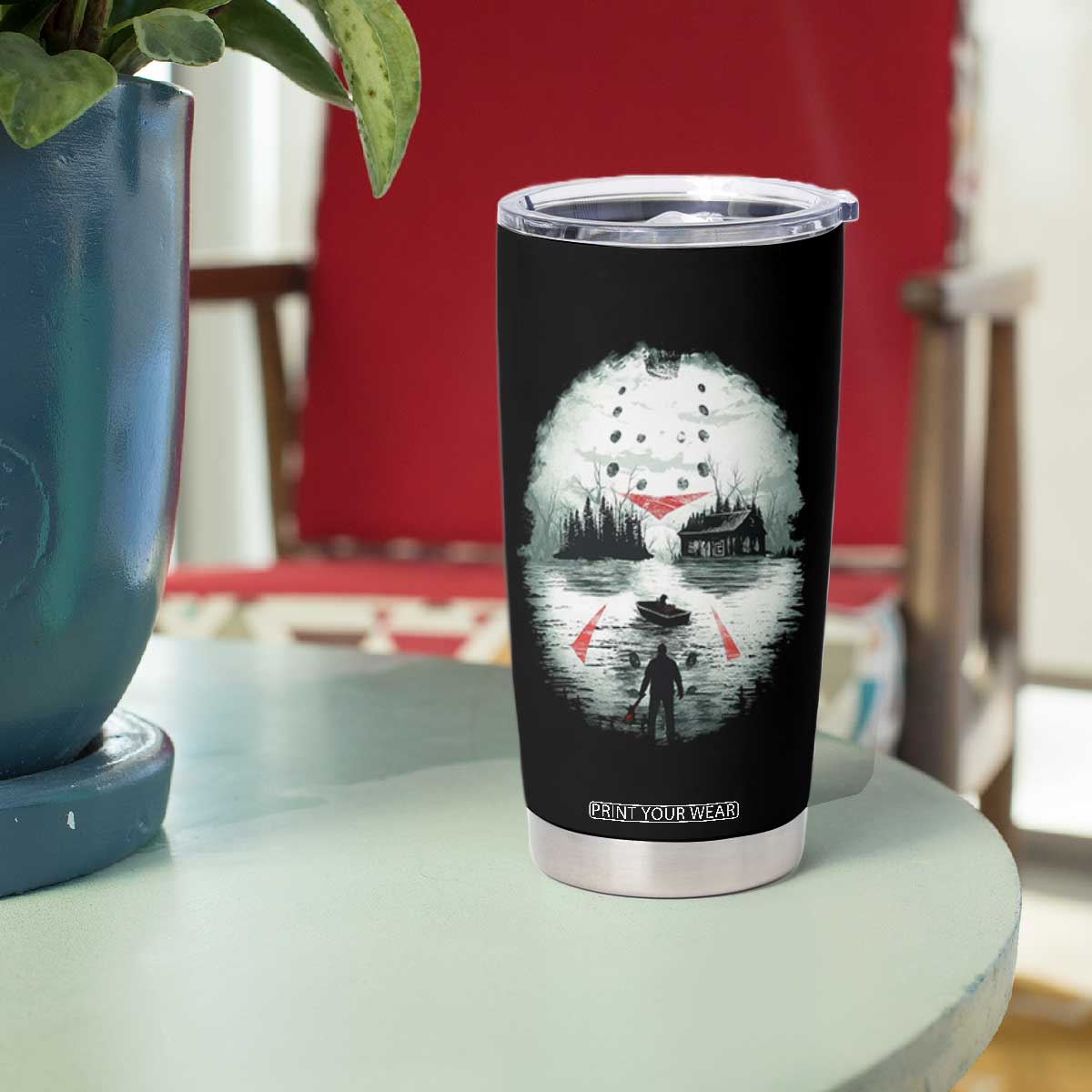 Halloween Jason Hockey Mask Friday 13th Slasher Tumbler Cup TS11 Print Your Wear