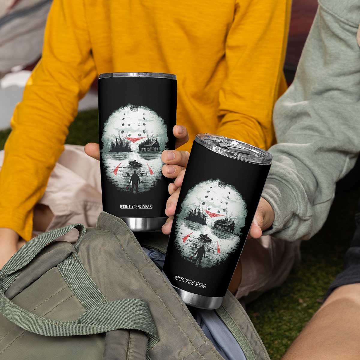 Halloween Jason Hockey Mask Friday 13th Slasher Tumbler Cup TS11 Print Your Wear