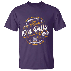 75th Birthday Est 1951 T Shirt Official Member Of The Old Ball Clubs