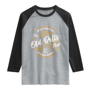 90th Birthday Est 1936 Raglan Shirt Official Member Of The Old Ball Clubs