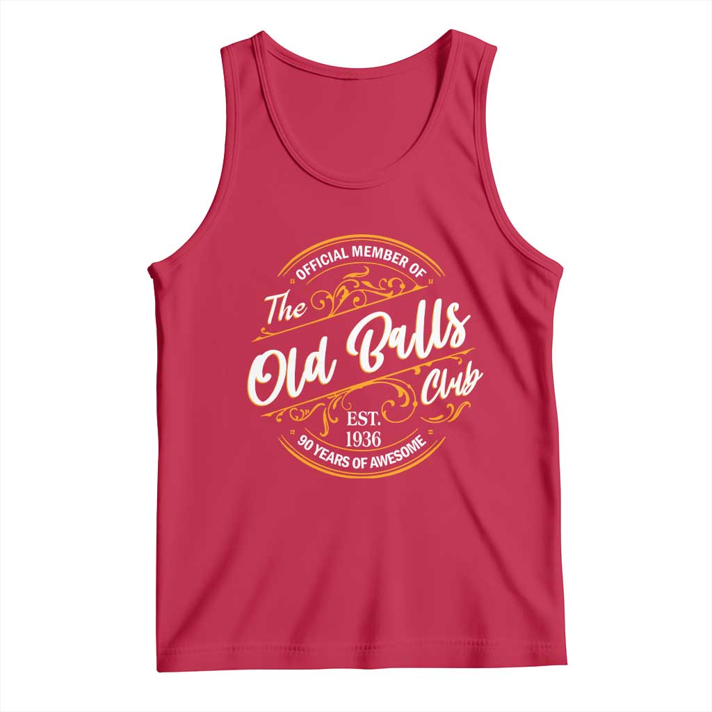 90th Birthday Est 1936 Tank Top Official Member Of The Old Ball Clubs