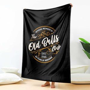 80th Birthday Est 1946 Throw Blanket Official Member Of The Old Ball Clubs