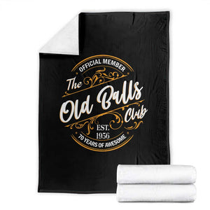 70th Birthday Est 1956 Throw Blanket Official Member Of The Old Ball Clubs