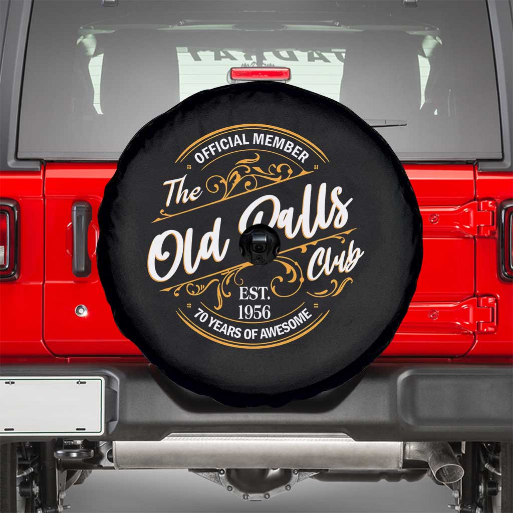 70th Birthday Est 1956 Spare Tire Cover Official Member Of The Old Ball Clubs