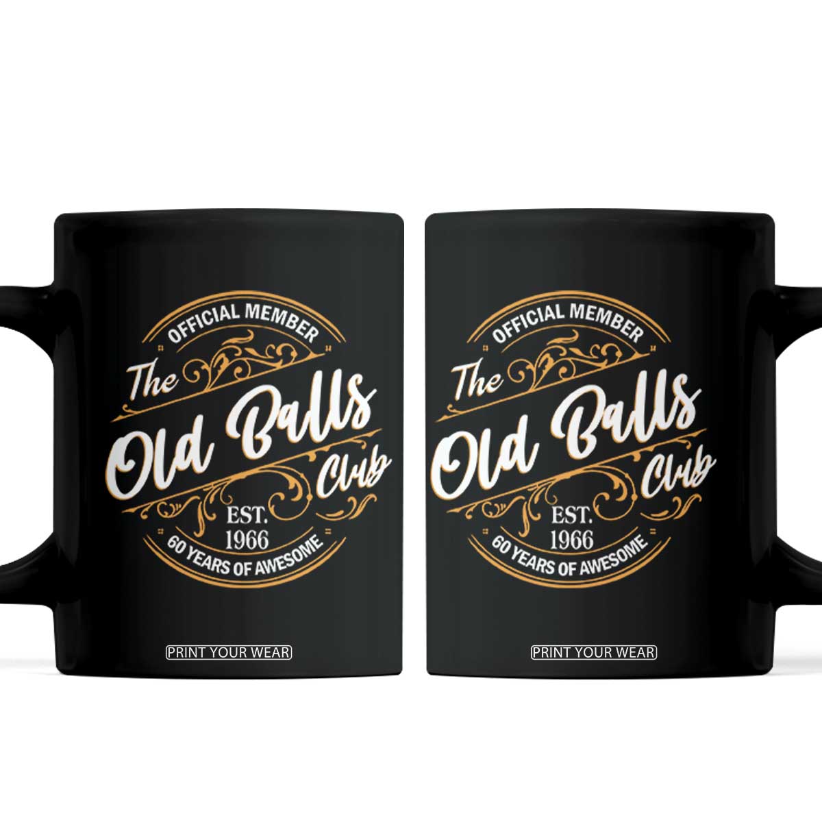 60th Birthday Est 1966 Coffee Mug Official Member Of The Old Ball Clubs