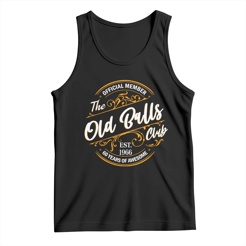 60th Birthday Est 1966 Tank Top Official Member Of The Old Ball Clubs TS11 Black Print Your Wear