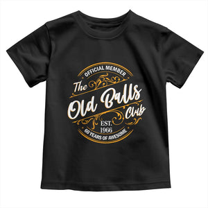 60th Birthday Est 1966 Toddler T Shirt Official Member Of The Old Ball Clubs