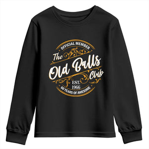 60th Birthday Est 1966 Youth Sweatshirt Official Member Of The Old Ball Clubs TS11 Black Print Your Wear