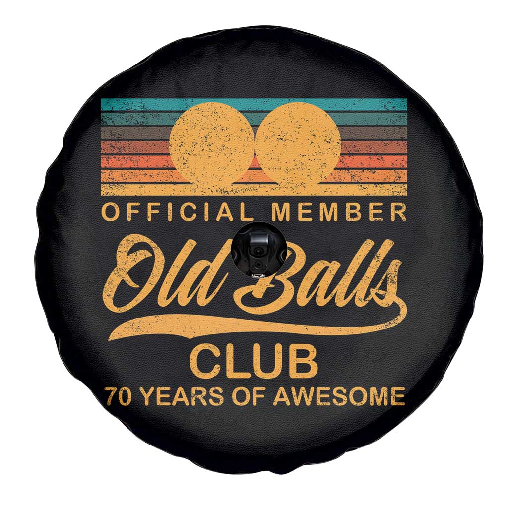 Funny 70th Birthday Spare Tire Cover Official Member Of The Old Ball Clubs Retro Sunset TS11 Print Your Wear