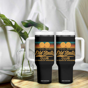 Funny 70th Birthday Tumbler With Handle Official Member Of The Old Ball Clubs Retro Sunset TS11 Print Your Wear
