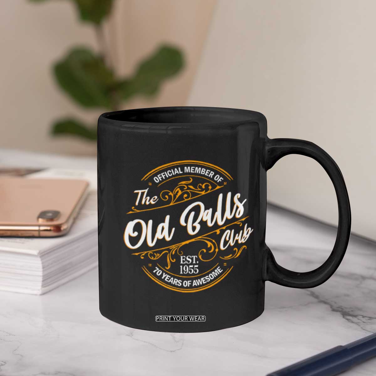 Funny 70th Birthday Coffee Mug Official Member Of The Old Ball Clubs Baby Boomers TS11 Print Your Wear