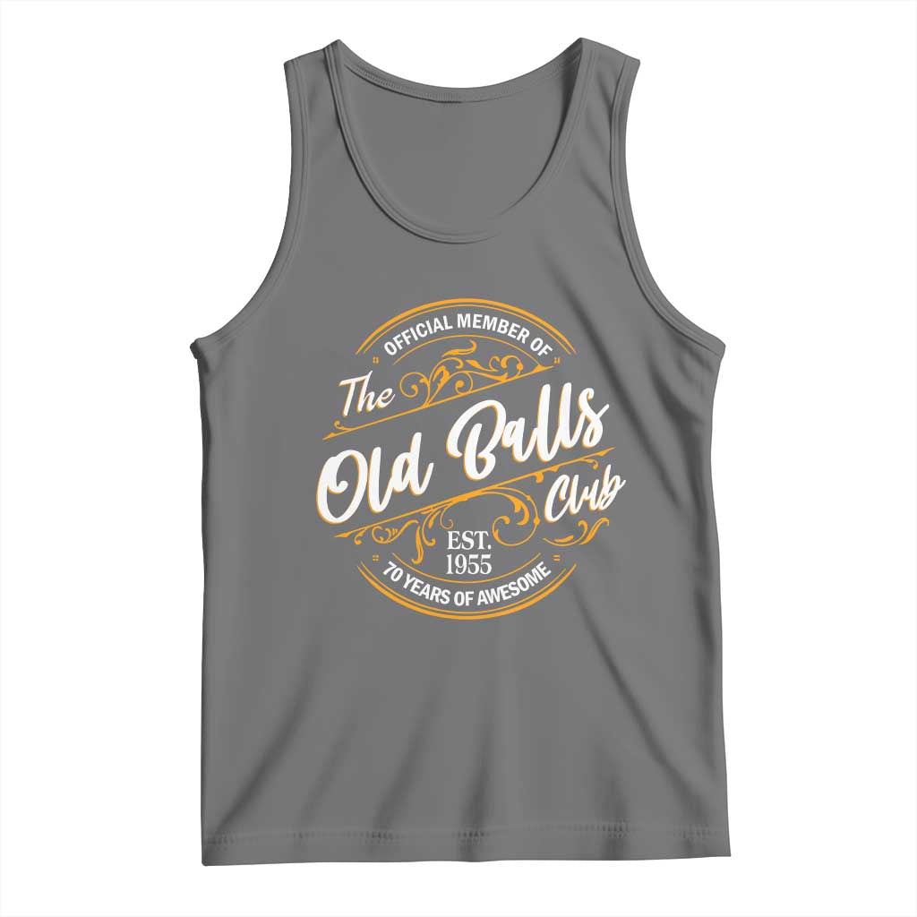 Funny 70th Birthday Tank Top Official Member Of The Old Ball Clubs Baby Boomers TS11 Black Heather Print Your Wear