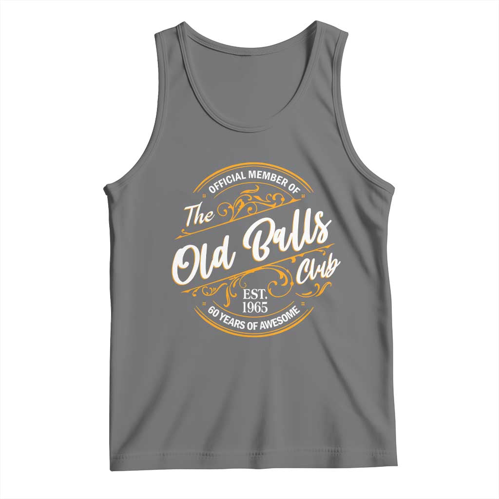 Funny 60th Birthday Tank Top Official Member Of The Old Ball Clubs Gen X TS11 Black Heather Print Your Wear