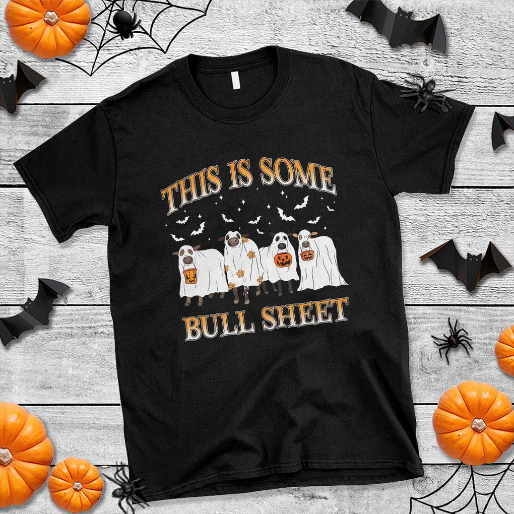 Funny Halloween T Shirt This Is Some Bull Sheet Farm Cow Bat TS11 Black Print Your Wear
