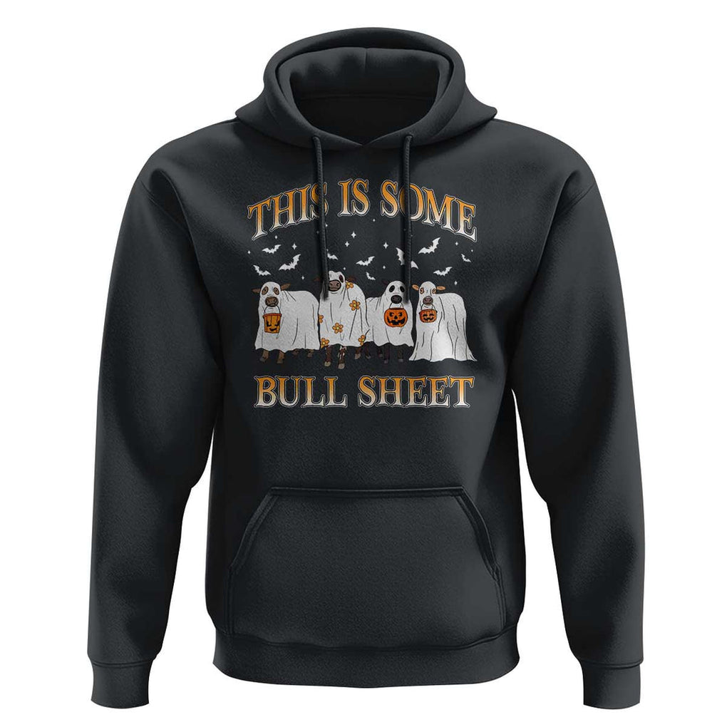 Funny Halloween Hoodie This Is Some Bull Sheet Farm Cow Bat TS11 Black Print Your Wear