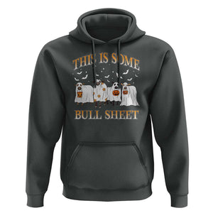 Funny Halloween Hoodie This Is Some Bull Sheet Farm Cow Bat TS11 Dark Heather Print Your Wear