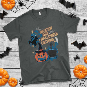 Funny Halloween T Shirt Due To Inflation This Is My Halloween Costume Pumpkin Ghost TS11 Dark Heather Print Your Wear