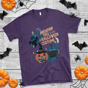 Funny Halloween T Shirt Due To Inflation This Is My Halloween Costume Pumpkin Ghost TS11 Purple Print Your Wear