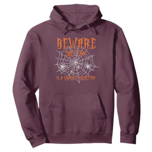 Halloween Dad Hoodie Beware Dad Tax Is A Spooky Deduction Spider TS11 Maroon Print Your Wear
