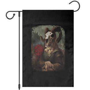 Halloween Garden Flag Creepy Mona Lisa Satan Pentagram Leonardo da Vinci TS11 Black Print Your Wear