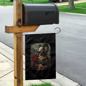 Halloween Garden Flag Creepy Mona Lisa Satan Pentagram Leonardo da Vinci TS11 Print Your Wear