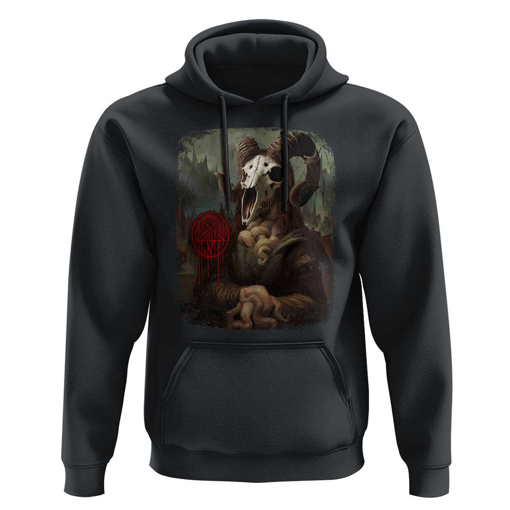 Halloween Hoodie Creepy Mona Lisa Satan Pentagram Leonardo da Vinci TS11 Black Print Your Wear
