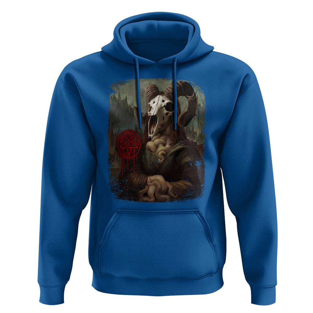 Halloween Hoodie Creepy Mona Lisa Satan Pentagram Leonardo da Vinci TS11 Royal Blue Print Your Wear