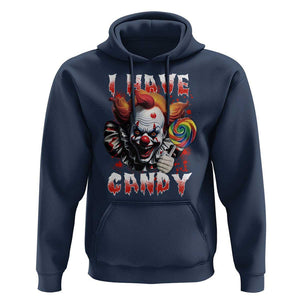 Halloween Hoodie I Have Candy Scary Creepy Clown Lolipop TS11 Navy Print Your Wear