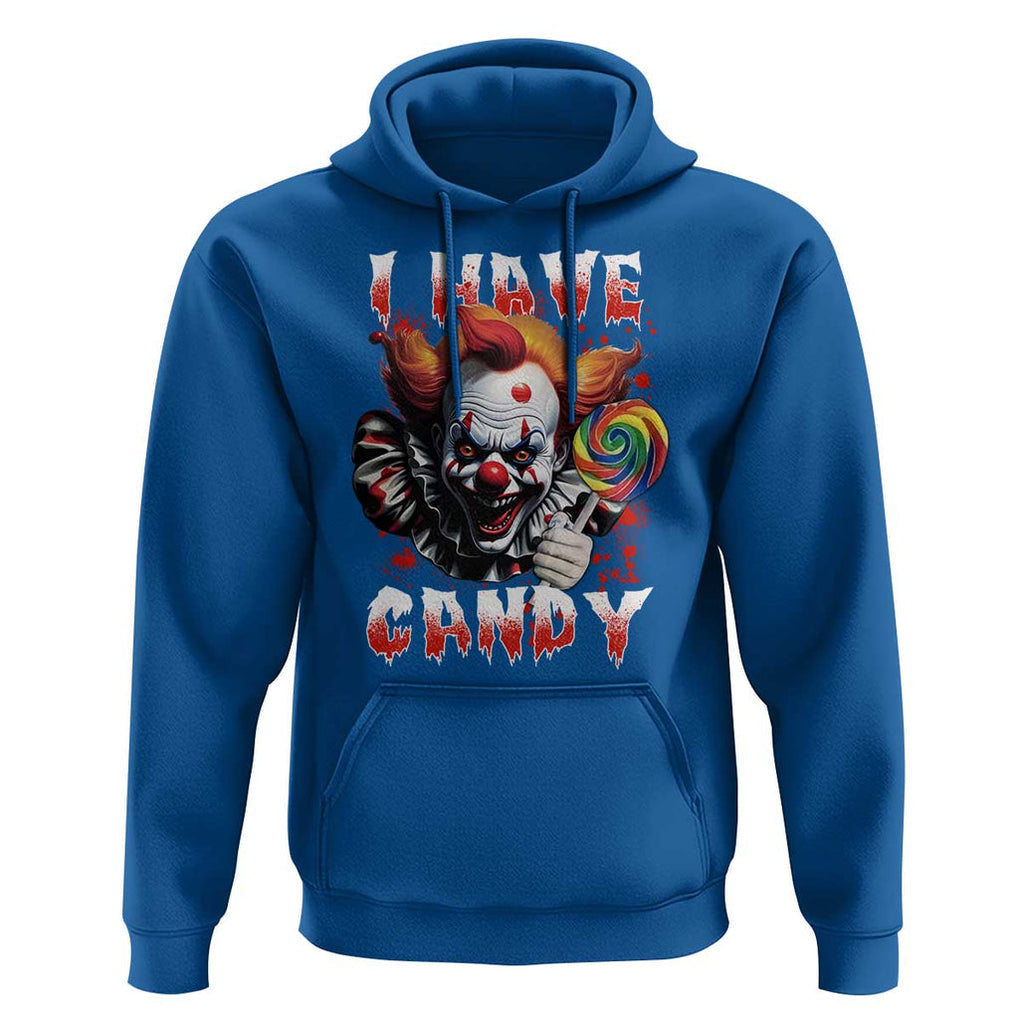 Halloween Hoodie I Have Candy Scary Creepy Clown Lolipop TS11 Royal Blue Print Your Wear