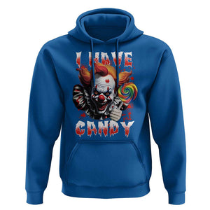 Halloween Hoodie I Have Candy Scary Creepy Clown Lolipop TS11 Royal Blue Print Your Wear