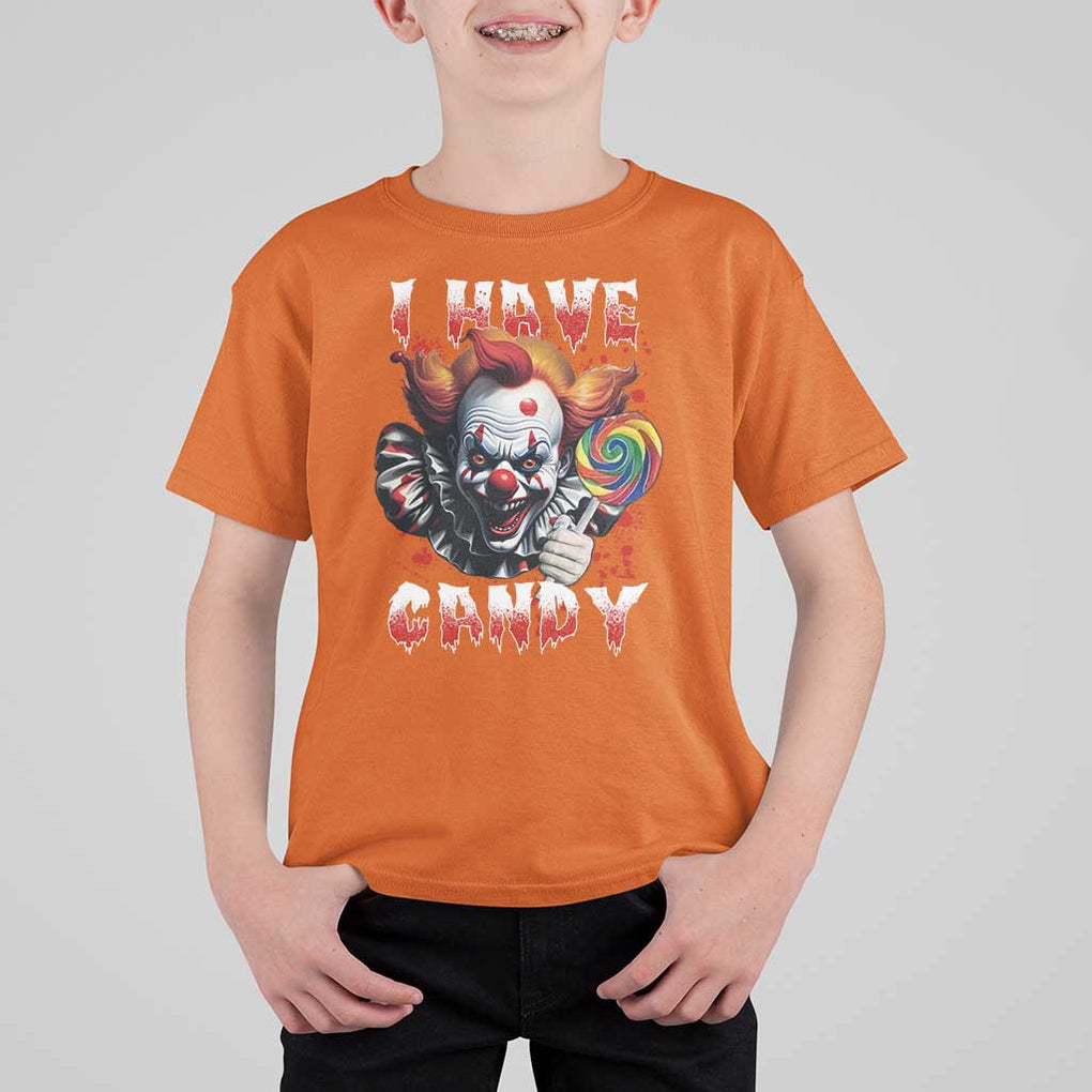 Halloween T Shirt For Kid I Have Candy Scary Creepy Clown Lolipop TS11 Orange Print Your Wear