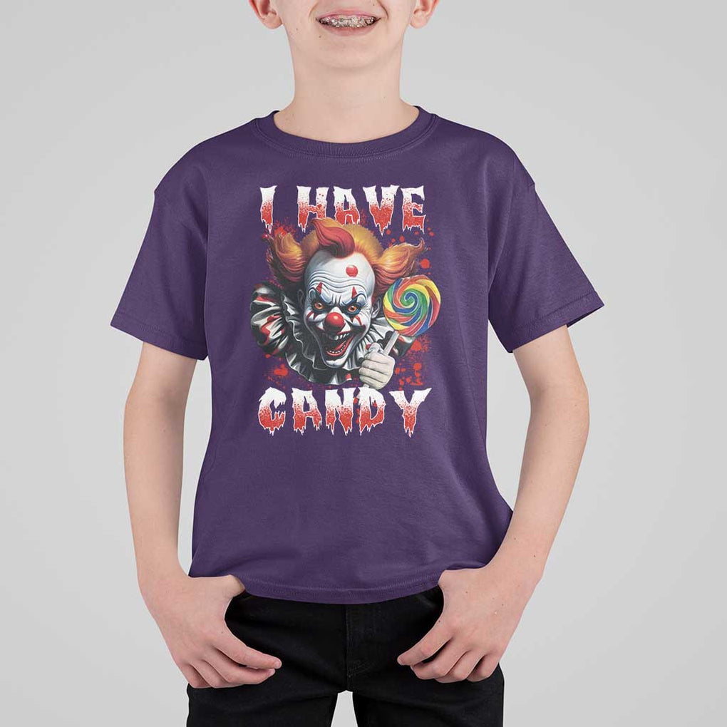 Halloween T Shirt For Kid I Have Candy Scary Creepy Clown Lolipop TS11 Purple Print Your Wear